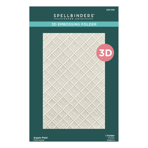 Spellbinders Argyle Plaid 3D Embossing Folder from the Home for the Holidays Collection
