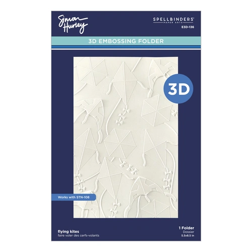 Spellbinders Flying Kites 3D Embossing Folder from the Sky's the Limit Collection by Simon Hurley