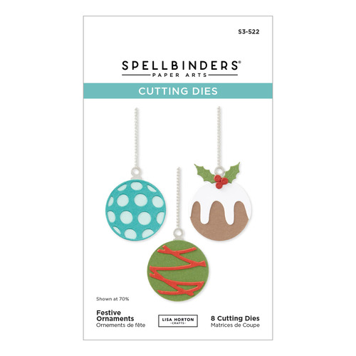 Spellbinders Festive Ornament Etched Dies from the Essential Holiday Collection by Lisa Horton