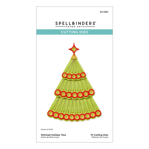 Spellbinders Stitched Holiday Tree Etched Dies from the Stitched Bright Collection