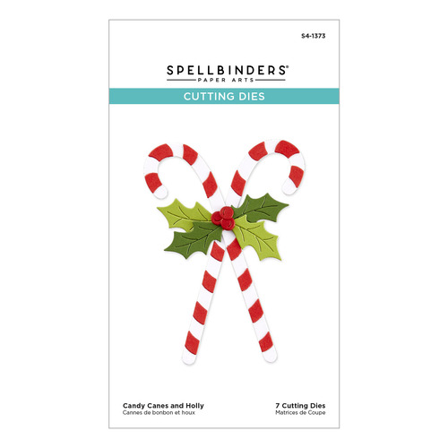 Spellbinders Candy Canes and Holly Etched Dies from the Home for the Holidays Collection