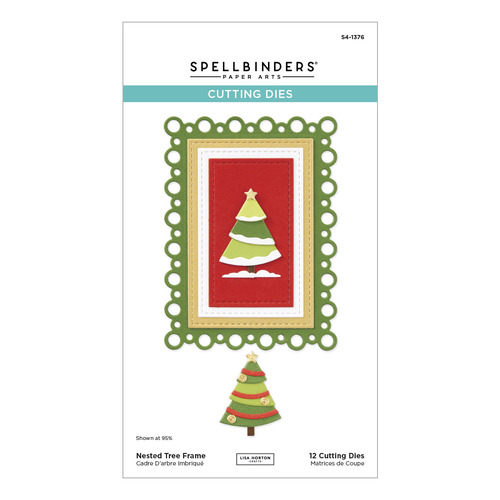 Spellbinders Nested Tree Frame Etched Dies from the Essential Holiday Collection by Lisa Horton