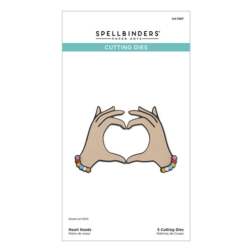 Spellbinders Heart Hands Etched Dies from the Beads of Friendship Collection