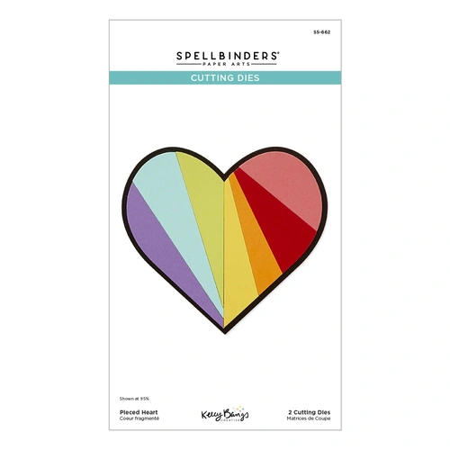 Spellbinders Pieced Heart Etched Dies from the Just Sayin' Collection by Kelly Bangs