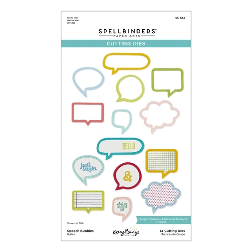 Spellbinders Speech Bubbles Etched Dies from the Just Sayin' Collection by Kelly Bangs