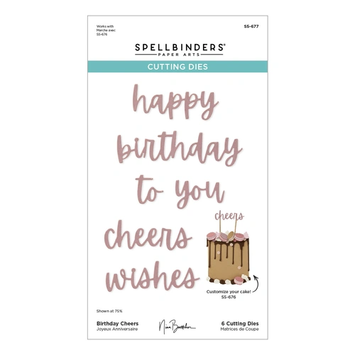 Spellbinders Birthday Cheers Etched Dies from the Bougie Birthday Collection by Nina Boettcher