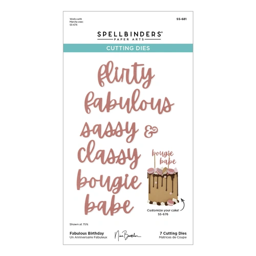 Spellbinders Fabulous Birthday Etched Dies from the Bougie Birthday Collection by Nina Boettcher