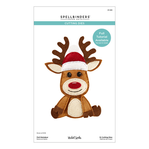 Spellbinders Felt Reindeer Etched Dies from the Felt Stitch & Create Collection by Nicole Spohr