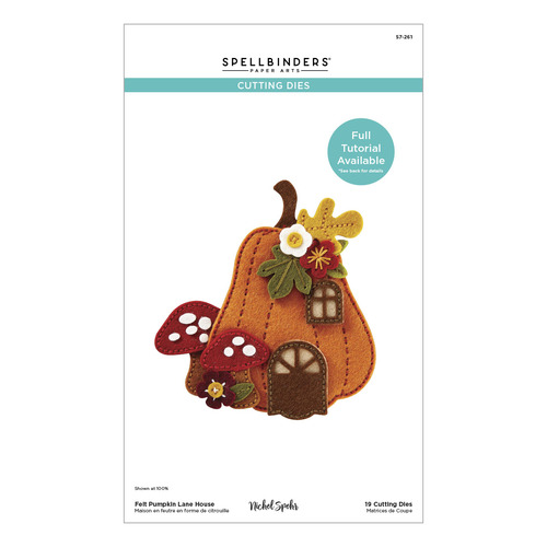 Spellbinders Felt Pumpkin Lane House Etched Dies from the Felt Stitch & Create Collection by Nicole Spohr