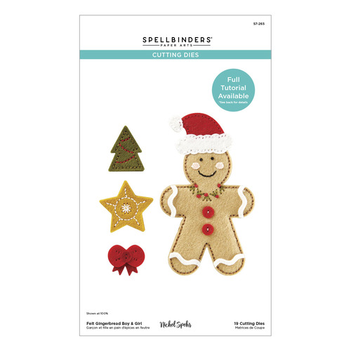 Spellbinders Felt Gingerbread Boy & Girl Etched Dies from the Felt Stitch & Create Collection by Nicole Spohr