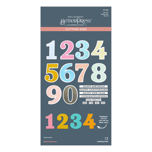 Spellbinders Bold Numbers Etched Dies from the Color Mix Celebrations Collection