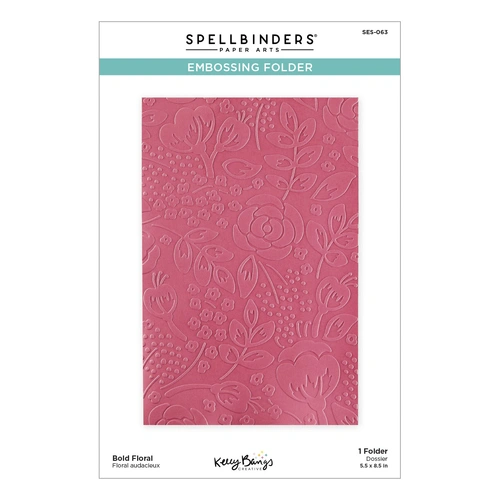 Spellbinders Bold Floral Embossing Folder from the Just Sayin' Collection by Kelly Bangs