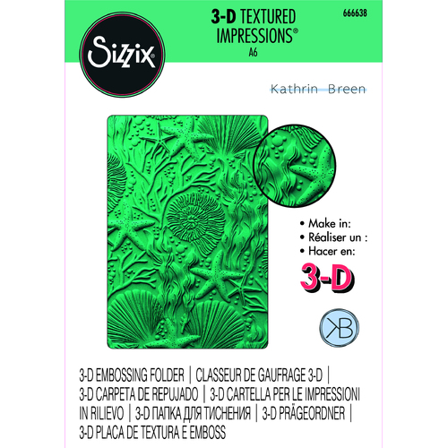 Sizzix 3-D Textured Impressions Embossing Folder Under the Sea by Kath Breen