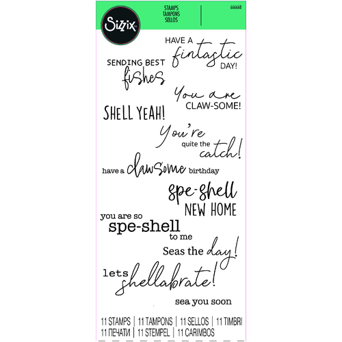 Sizzix Clear Stamps Set 11PK Seas the Day by Sizzix
