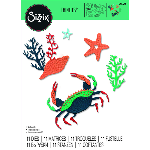 Sizzix Thinlits Die Set 11PK Ocean Medley by Sizzix