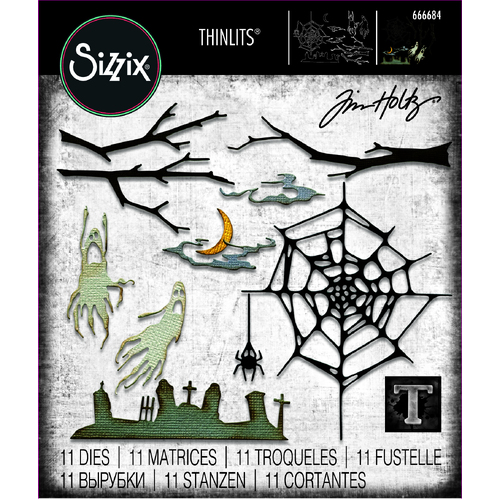 Sizzix Thinlits Die Set 11PK Vault Fright Night by Tim Holtz