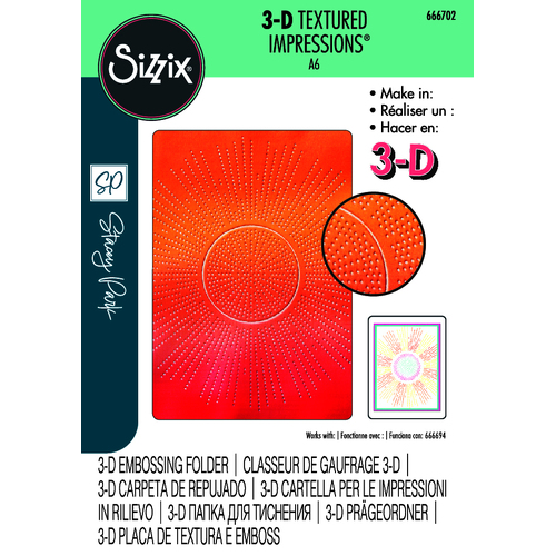 Sizzix 3-D Textured Impressions Embossing Folder Cosmopolitan, Shine Bright by Stacey Park