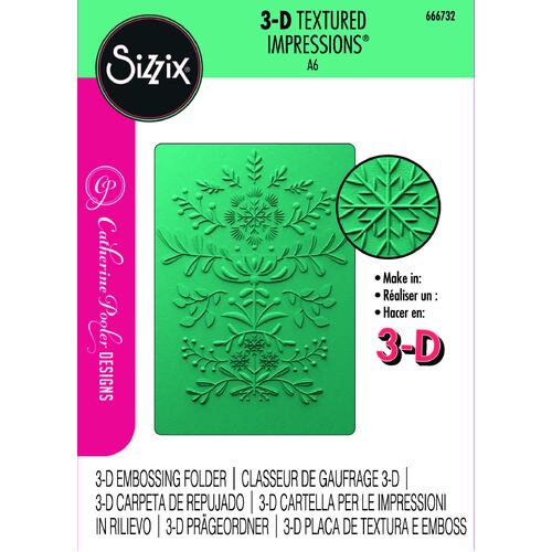 Sizzix 3-D Textured Impressions Embossing Folder - Yuletide by Catherine Pooler