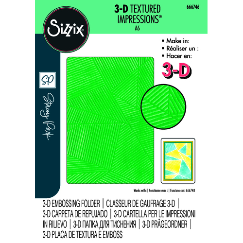 Sizzix 3-D Textured Impressions Embossing Folder Cosmopolitan, Down the Line by Stacey Park