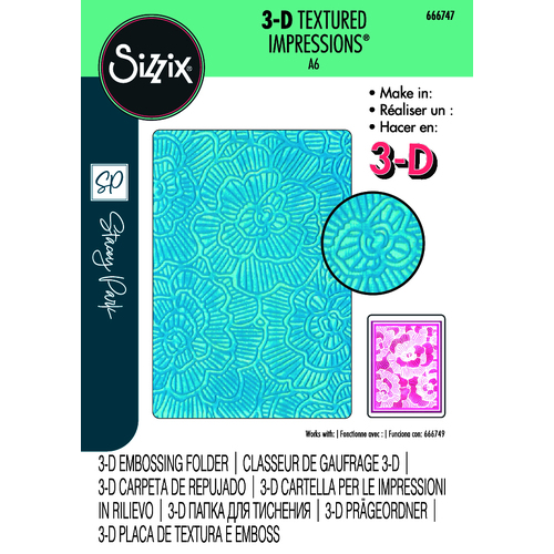 Sizzix 3-D Textured Impressions Embossing Folder Cosmopolitan, Sunday in the Park by Stacey Park