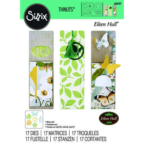 Sizzix Thinlits Die Set 17pk Bookmark Pockets and Toppers by Eileen Hull