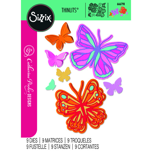 Sizzix Thinlits Die Set 9PK   Spring Wings by Catherine Pooler