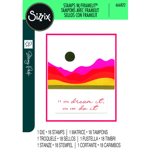 Sizzix A5 Clear Stamps  18PK w/Framelits Die   ÿCreative Coordinations, Mountain High by Stacey Park