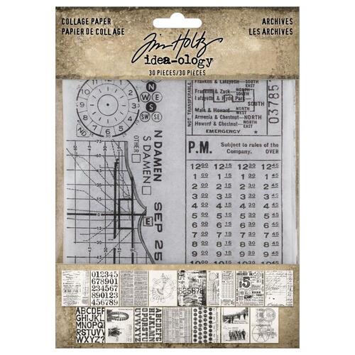 Tim Holtz Collage Paper - Archives