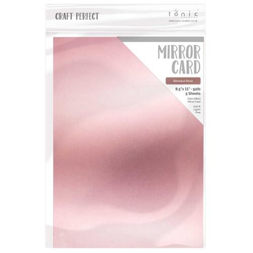 Craft Perfect Baroque Rose Satin Mirror Card