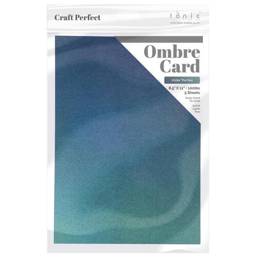 Craft Perfect Under the Sea Ombre Glitter Card