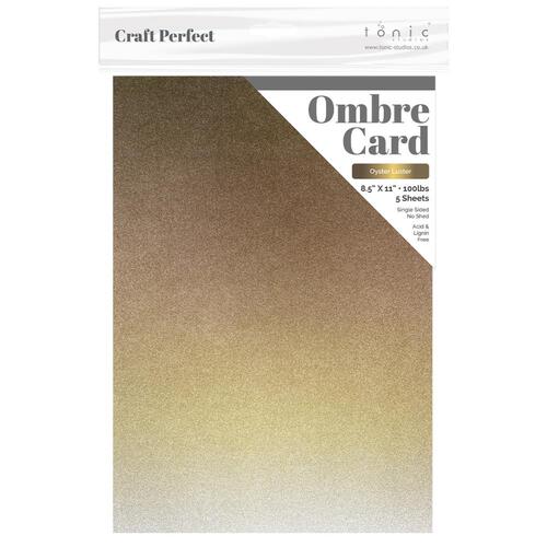 Craft Perfect Oyster Luster Ombre Glitter Card