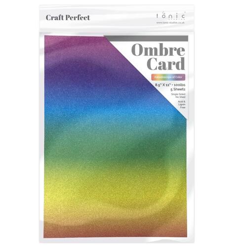 Craft Perfect Kaleidoscope of Color Ombre Glitter Card