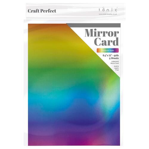 Craft Perfect Rainbow Hues Ombre Iridescent Mirror Card