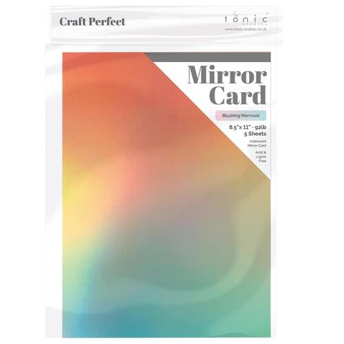 Craft Perfect Blushing Mermaid Iridescent Mirror Card