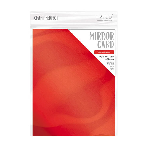 Craft Perfect Scarlet Organze Satin Mirror Cardstock