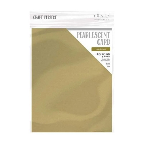 Craft Perfect Majestic Gold Pearlescent Cardstock