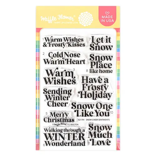 Waffle Flower Snow Cheer Sentiments Stamp Set