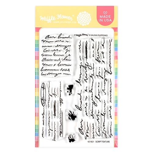 Waffle Flower Script Texture Stamp Set