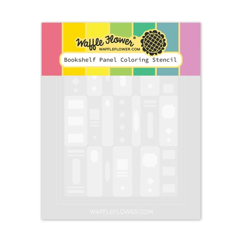 Waffle Flower Bookshelf Panel Coloring Stencil