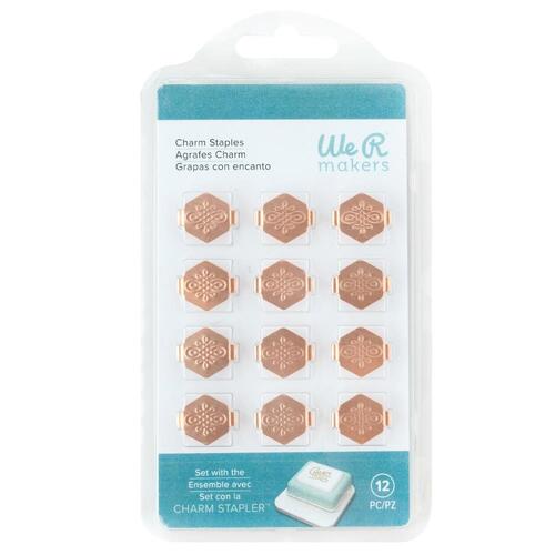 We R Makers Charm Staples : Copper Hexagon with Knot Emboss